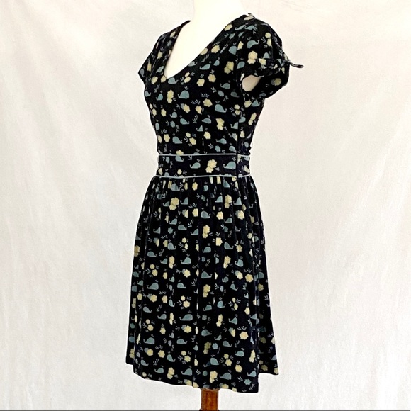 Anthropologie Yumi Whale Pattern Fit - Flare Dress - Picture 7 of 12